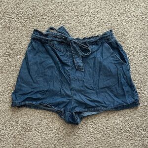 LC Lauren Conrad High Waist Denim Blue Shorts